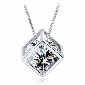 Cube Shaped Zircon Pendant